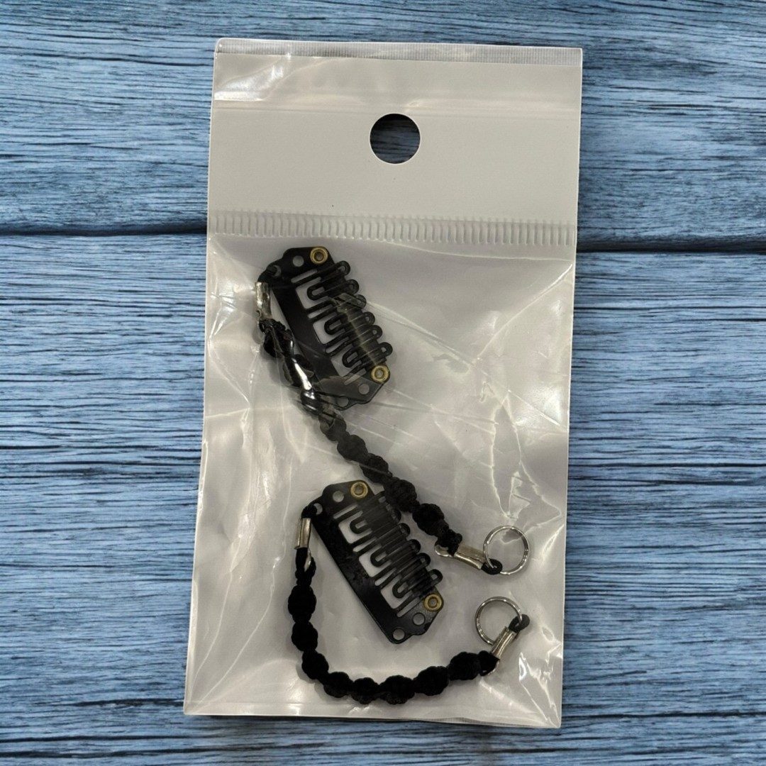 ek-baglanti-tokalı Siyah Örgülü Tokalı Bağlantı Elemanı - (10cm) - Görsel 1